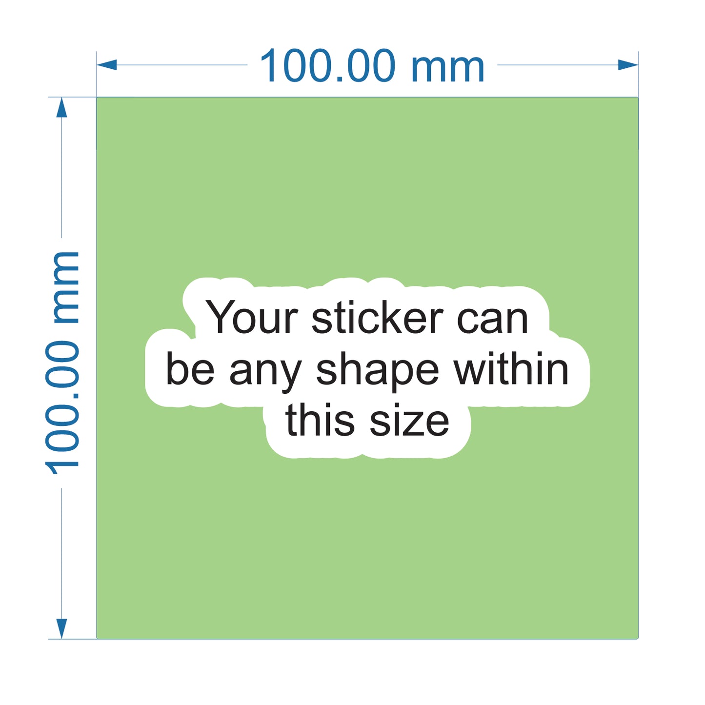 100 x 100mm Stickers
