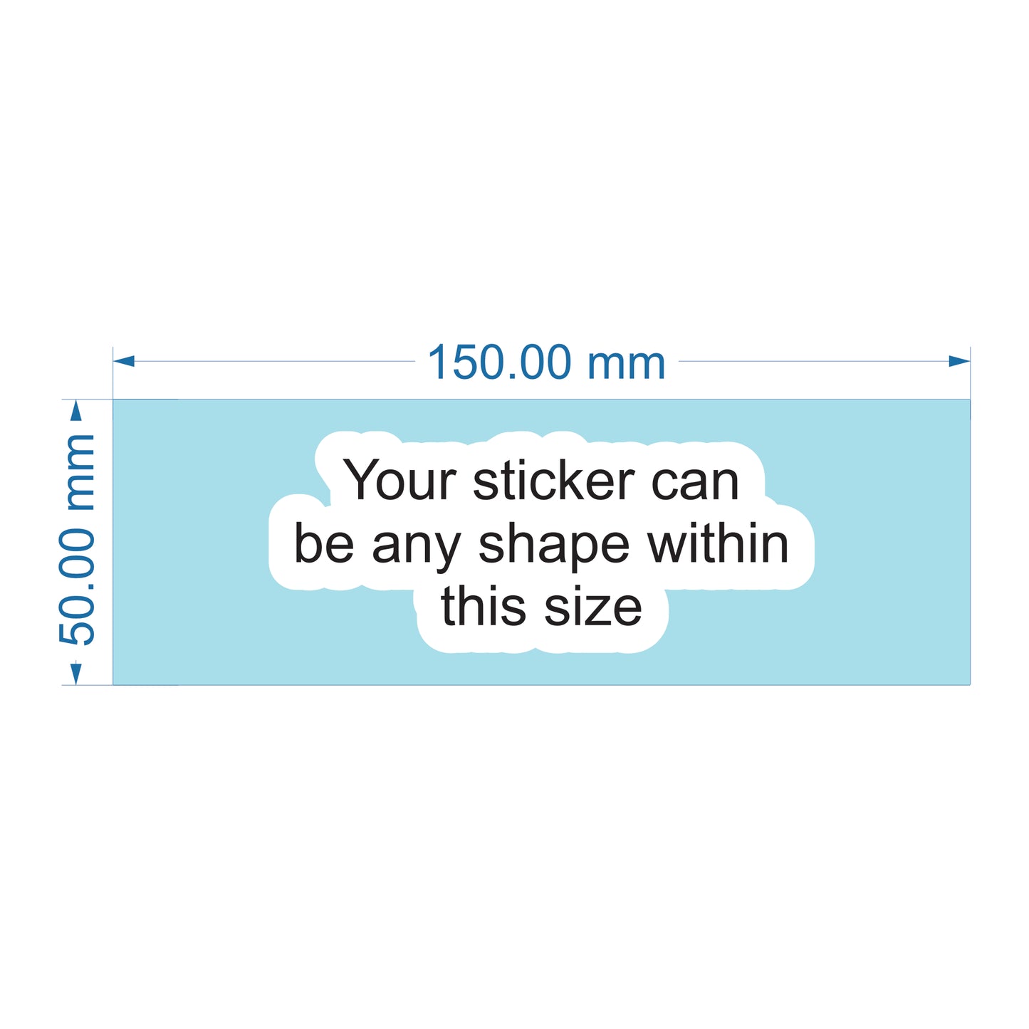 150 x 50mm Stickers