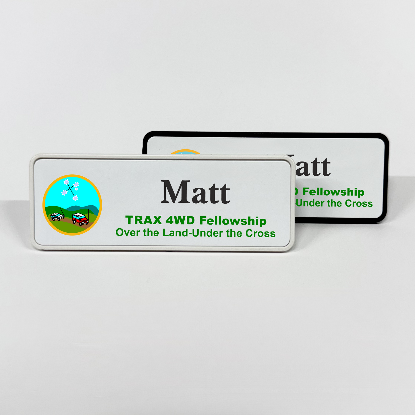 TRAX 4WD Fellowship Name Badge