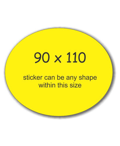 Oval Stickers 90 x 110