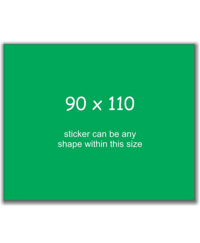 Rectangle Stickers  90 x 110