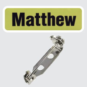 Name Badge 19 x 64 | Security Pin Back