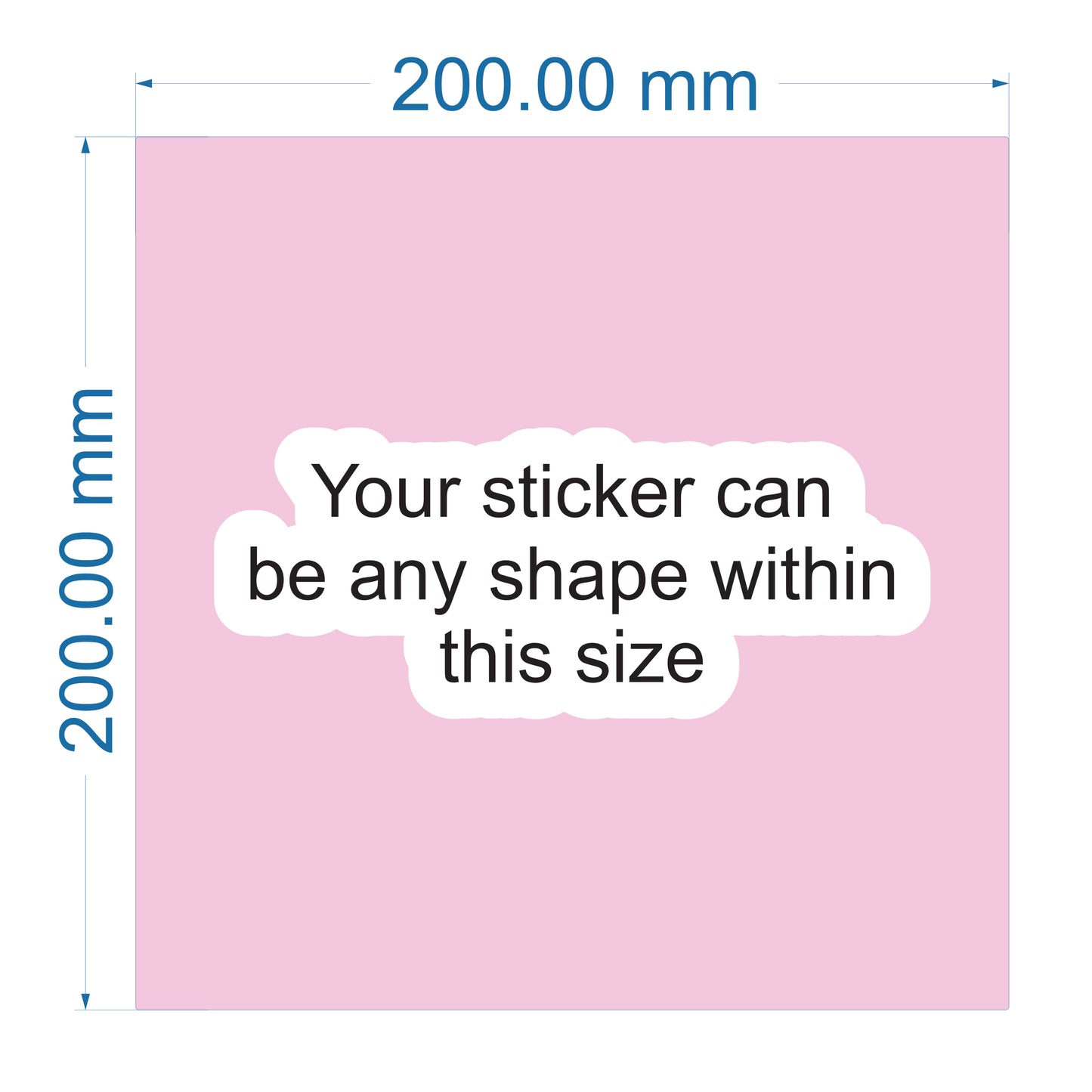 200 x 200mm Stickers