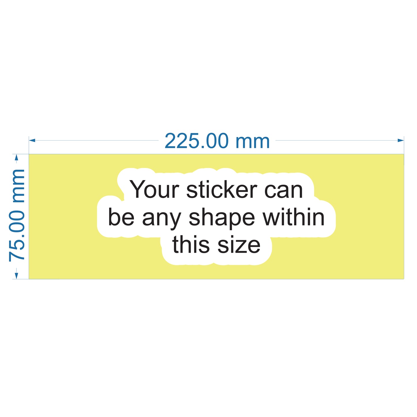 225 x 75mm Stickers