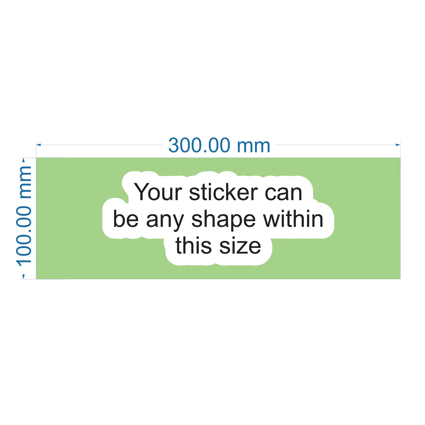 300 x 100mm Stickers