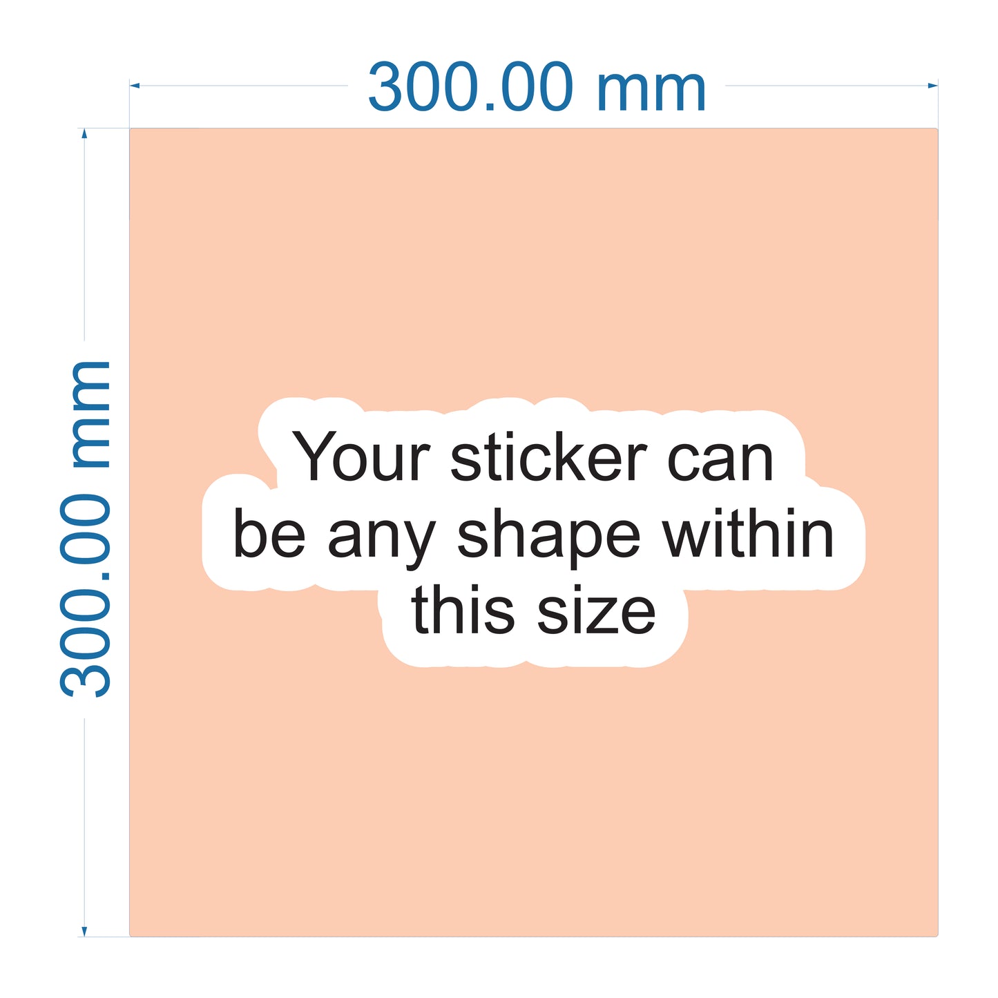 300 x 300mm Stickers