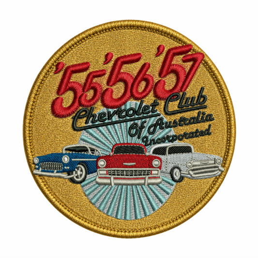 55-56-57 Chevrolet Club Sew On Patch