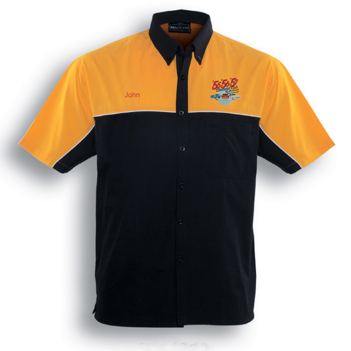 55-56-57 Chevrolet Club Motor Shirt Mens