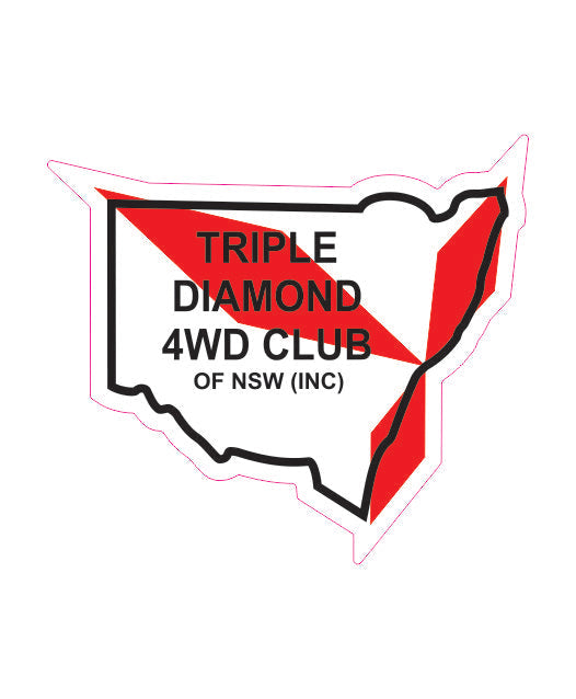 Triple Diamond Club Logo Sticker - Clever Club Products