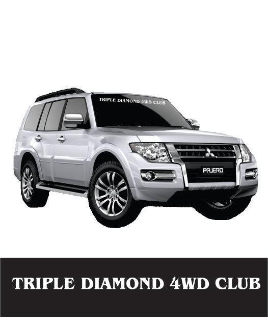 Triple Diamond Front Window Banner - Clever Club Products