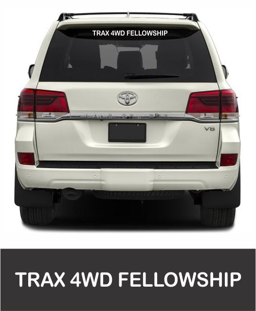 Trax 4WD Fellowship - Rear Window Sticker - Clever Club Products