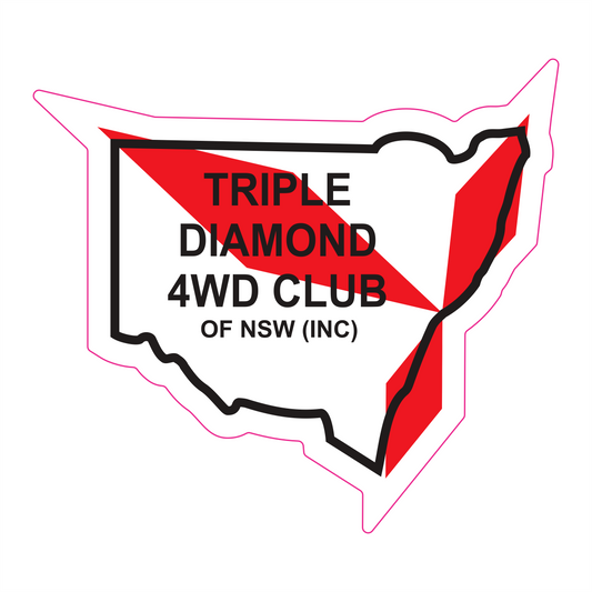 Triple Diamond Club Logo Sticker - Bulk