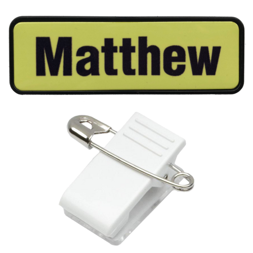 Name Badge 19 x 64 Pin/Clip Back - Clever Fridge Magnets