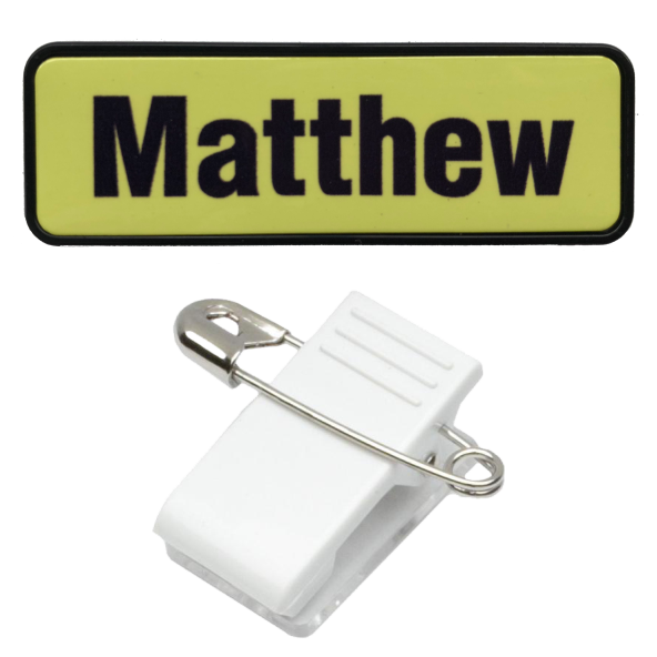 Name Badge 19 x 64 Pin/Clip Back - Clever Fridge Magnets