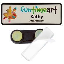 Load image into Gallery viewer, Name Badge 25 x 76 Magnet Back - Clever Fridge Magnets