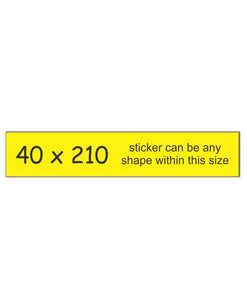 Bumper Stickers 40 x 210