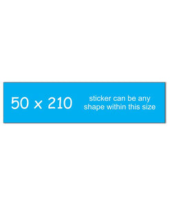 Bumper Stickers 50 x 210