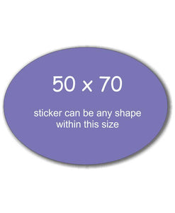 Oval Stickers 50 x 70
