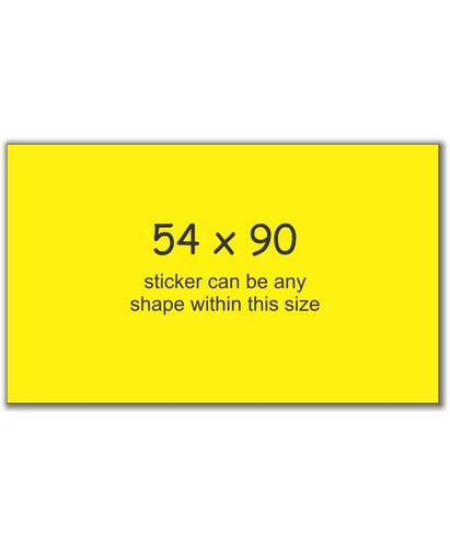 Rectangle Stickers 54 x 90