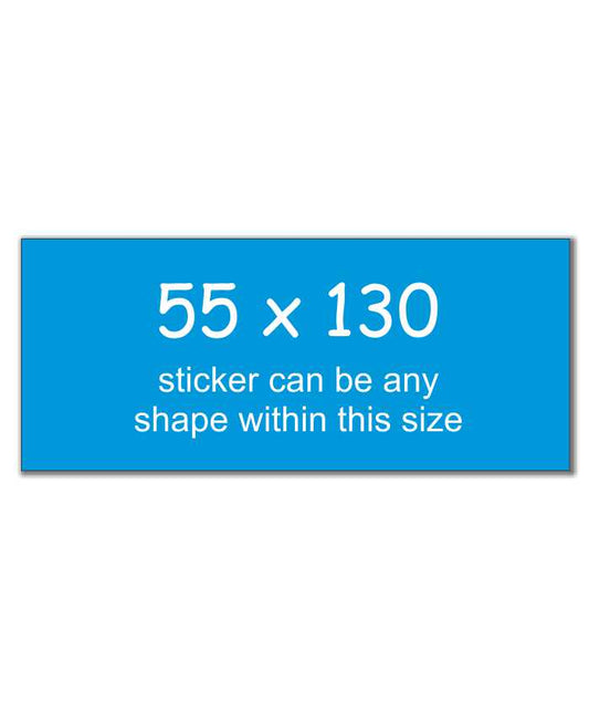 Rectangle Stickers 55 x 130