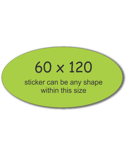 Oval Stickers 60 x 120