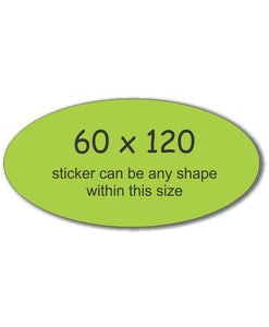 Oval Stickers 60 x 120
