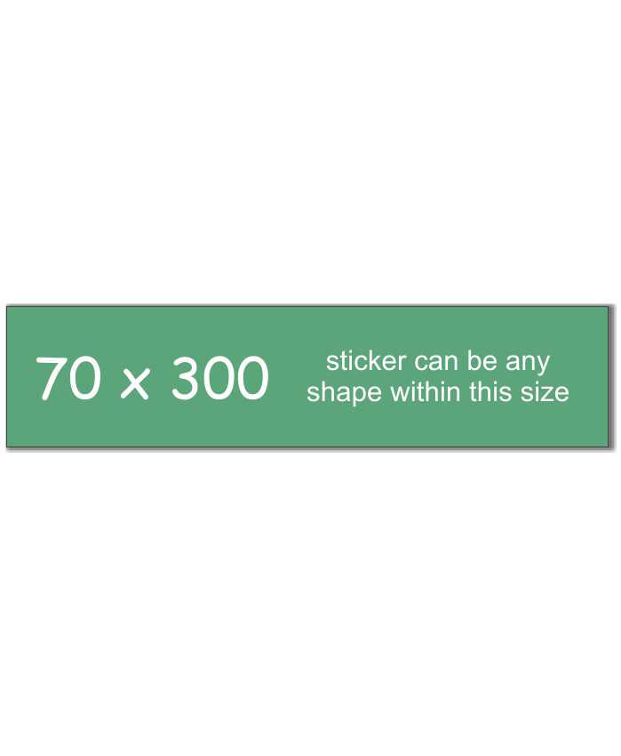 Bumper Stickers 70 x 300