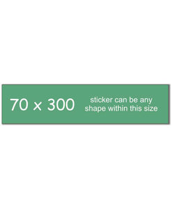 Bumper Stickers 70 x 300