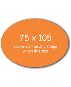 Oval Stickers 75 x 105