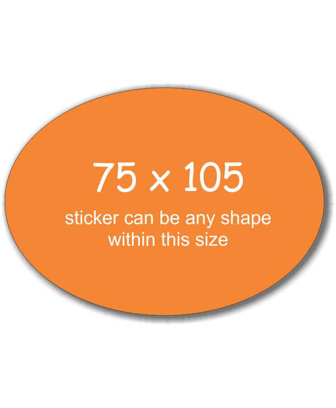 Oval Stickers 75 x 105