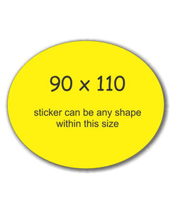 Oval Stickers 90 x 110