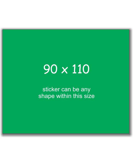 Rectangle Stickers  90 x 110