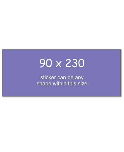 Rectangle Stickers 90 x 230